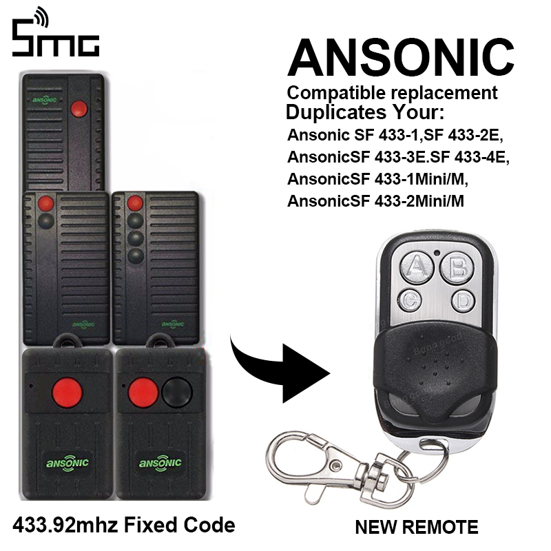 Remote Shutter Release - ANSONIC SF 433-1,SF 433-2E,433-3E.SF 433-4E,SF 433-1Mini/M