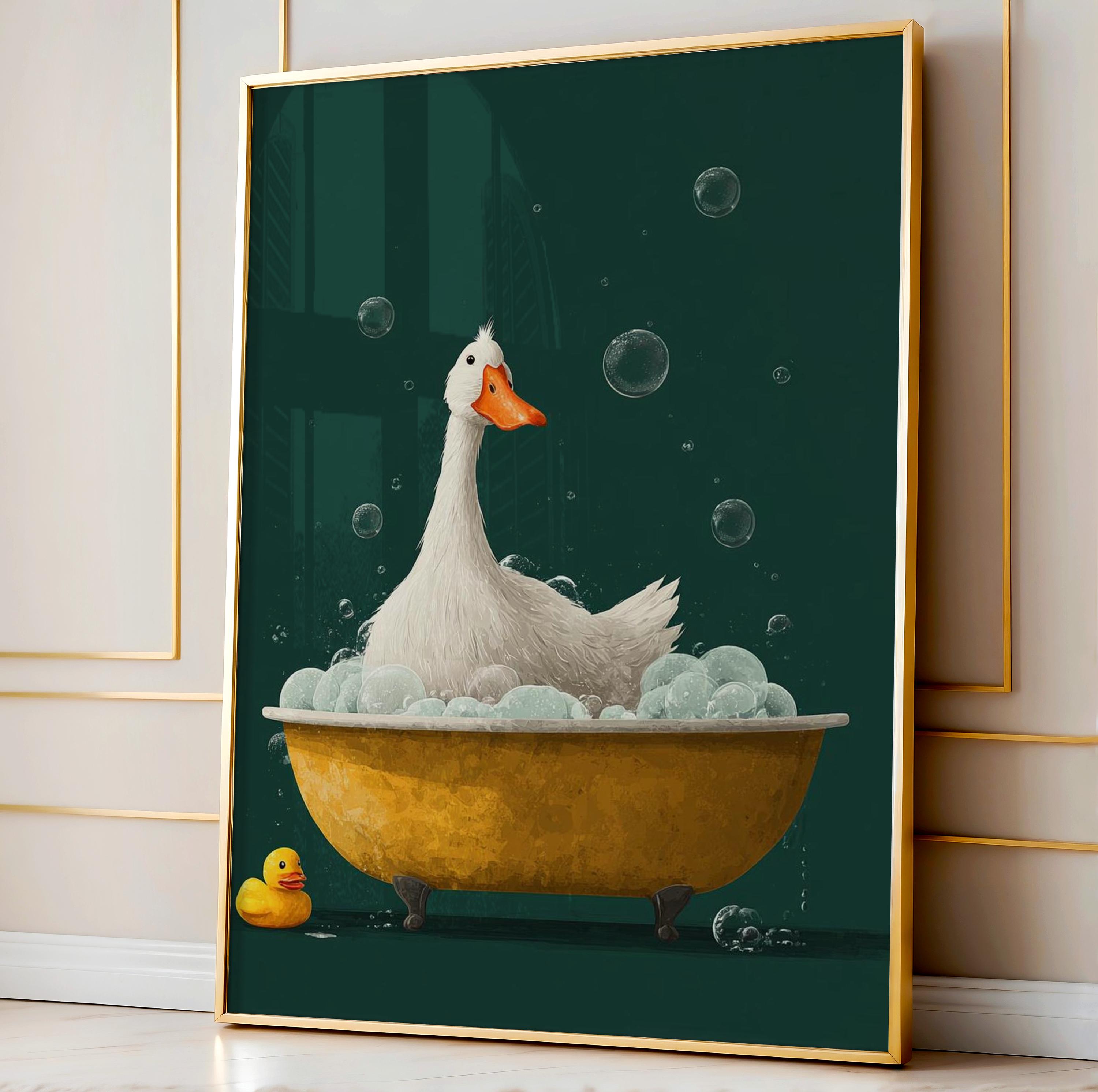 (2D 캔버스 그림) 귀여운 만화 거위가 목욕을 하고  - Photography Technique 리뷰 및 가격