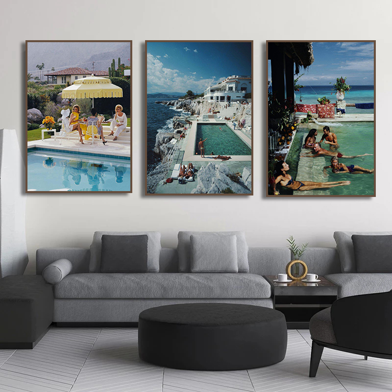 슬림 아론스 스피드보트 랜딩 풀 파티 빈티지 사진 포스 - Photography Poster 리뷰 및 가격