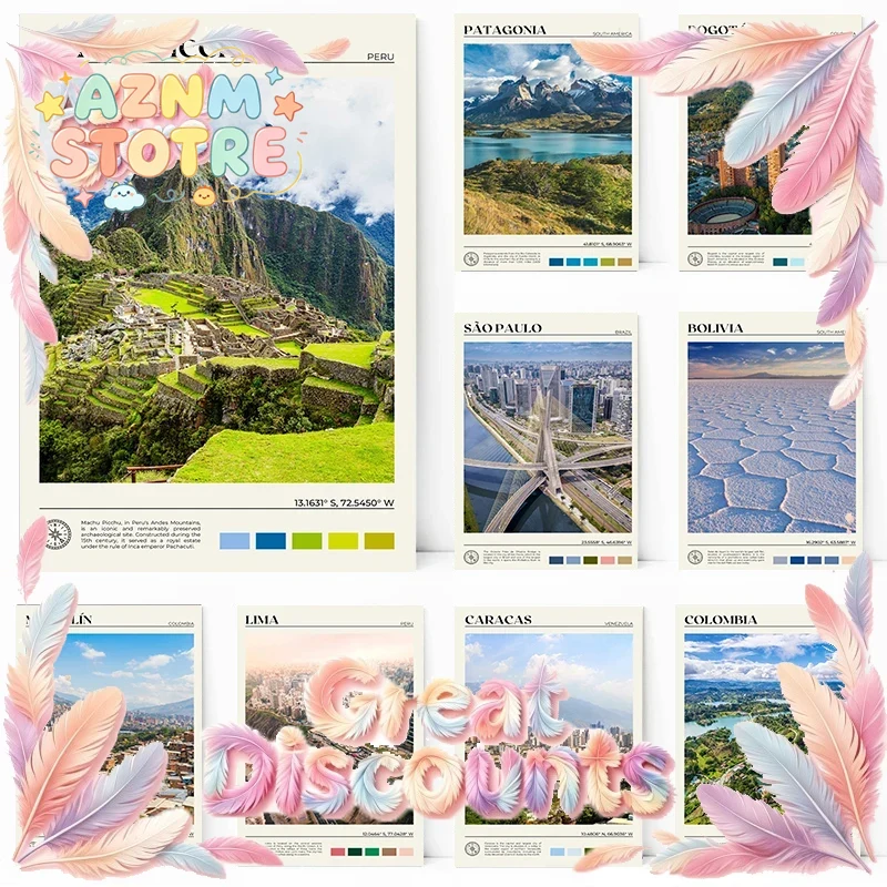 볼리비아 베네수엘라 파타고니아 남미 여행 풍경 포스터  - Photography Poster 리뷰 및 가격