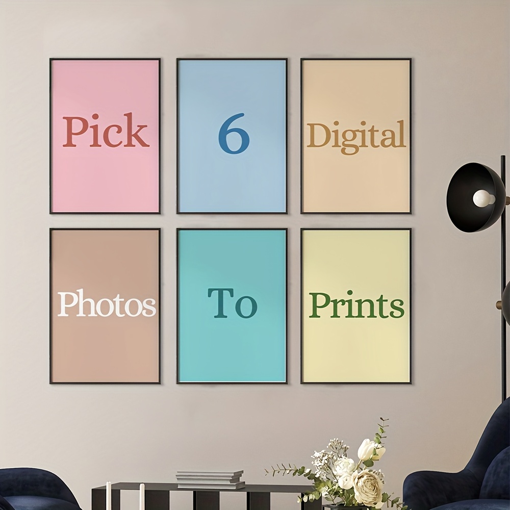 6개/세트 개인 맞춤형 캔버스 프린팅 사진, 가족 생활 - Photography Poster 리뷰 및 가격