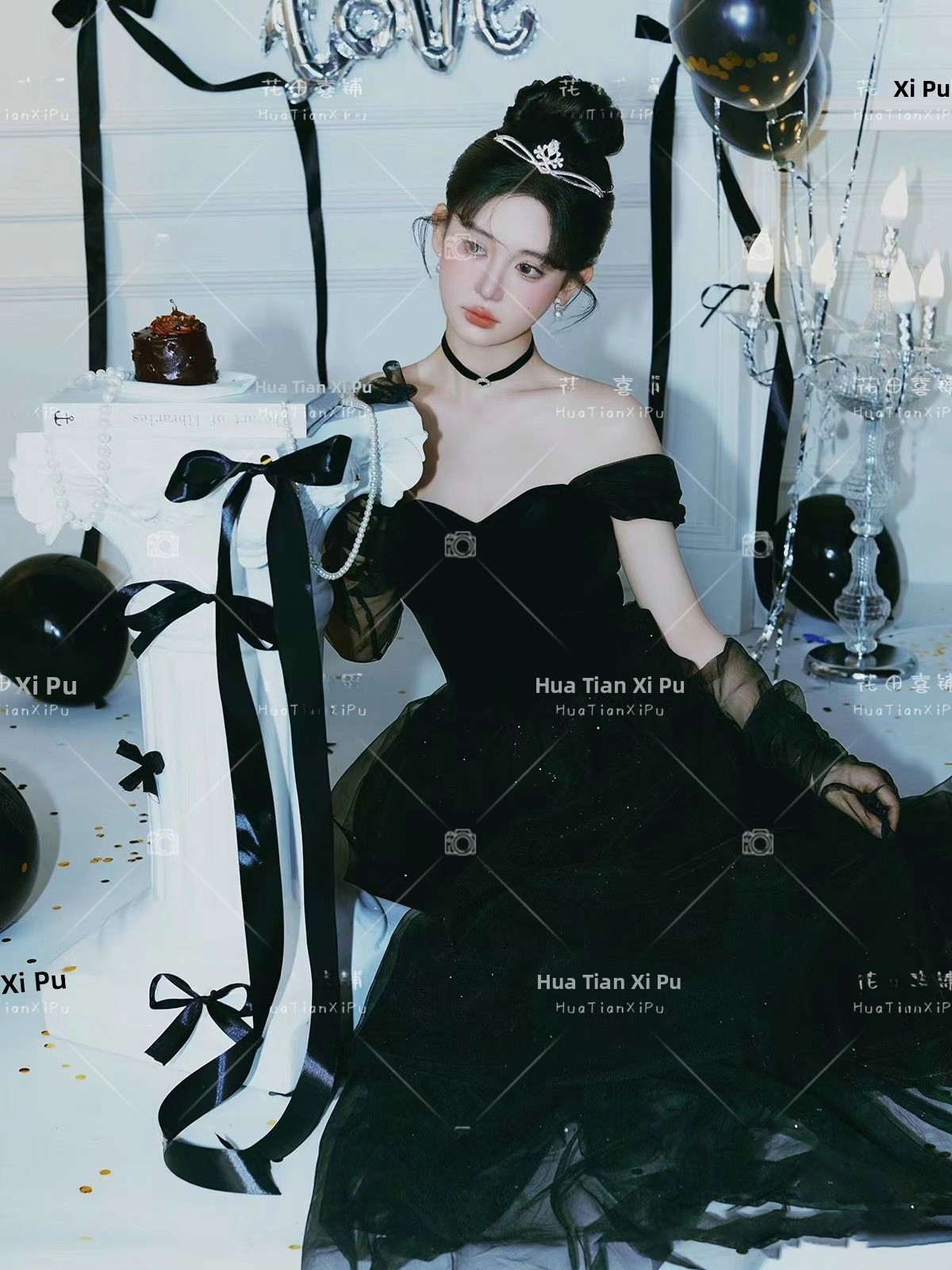 블랙 프린세스 코스튬 빈티지 헵번 스타일 사진 스튜디오 - Photography Vintage Style 리뷰 및 가격