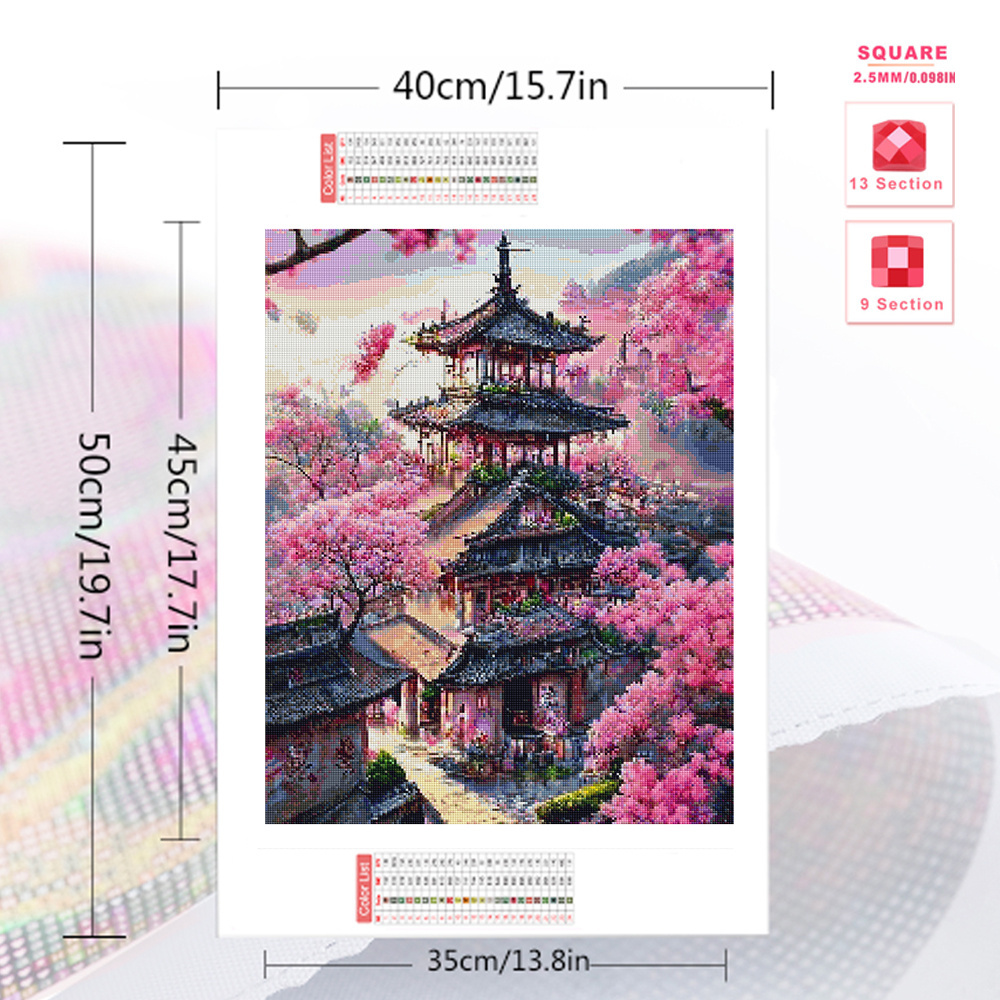 Momoart 다이아몬드 자수 하우스 풍경 그림 크로스 - Photography Architecture 리뷰 및 가격